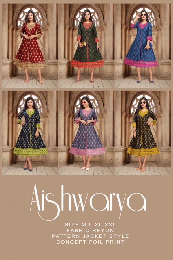 Trendy Aishwariya Stylist Rayon Long Kurti 